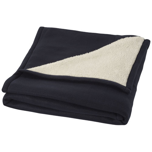Plaid Springwood personnalisable Marine et Blanc cassé